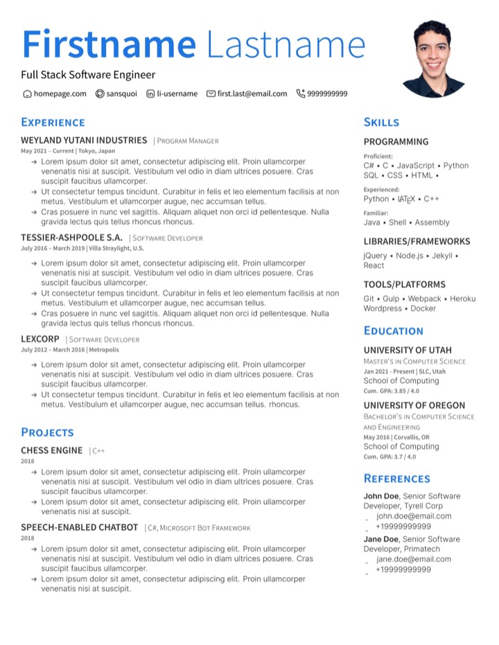Elegant — modèle CV ATS-optimisé PDF professionnel